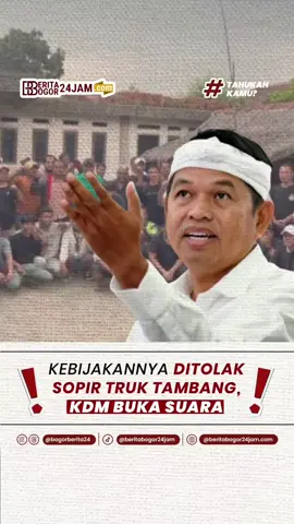 ⚠️🔥KEBIJAKANNYA DITOLAK SOPIR TRUK TAMBANG, KDM BUKA SUARA‼️🔥⚠️ Kebijakan terbaru terkait operasional truk tambang mendapat penolakan dari sejumlah sopir di lapangan. Mereka menyuarakan keberatan karena dinilai memberatkan aktivitas kerja dan berpotensi mempengaruhi mata pencaharian mereka. Situasi ini pun menjadi sorotan publik, mengingat sektor tambang punya peran penting bagi perekonomian daerah. Menanggapi hal tersebut, KDM akhirnya buka suara. Ia menegaskan bahwa kebijakan ini dibuat dengan pertimbangan matang, mulai dari aspek keselamatan hingga keberlanjutan lingkungan. KDM juga memastikan akan membuka ruang dialog bersama perwakilan sopir agar tercapai titik temu yang adil bagi semua pihak. Bagaimana menurutmu, apakah kebijakan ini sudah tepat atau justru perlu ditinjau ulang? Cobe tulis pendapatmu di kolom komentar, jangan lupa like dan bagikan postingan ini agar makin banyak yang ikut berdiskusi! #kangdedimulyadi #kdm #truktambang #jawabarat #fyp 
