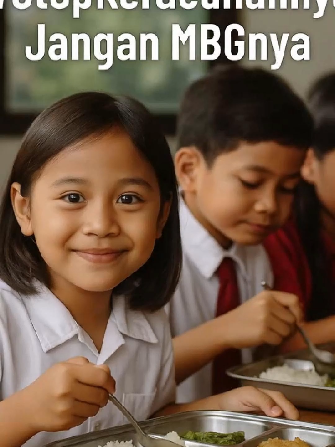 𝗝𝗮𝗻𝗴𝗮𝗻 𝗛𝗲𝗻𝘁𝗶𝗸𝗮𝗻 𝗣𝗿𝗼𝗴𝗿𝗮𝗺 𝗠𝗕𝗚, 𝗣𝗲𝗿𝗯𝗮𝗶𝗸𝗶 𝗦𝗶𝘀𝘁𝗲𝗺𝗻𝘆𝗮! Program Makan Bergizi Gratis (MBG) telah membantu jutaan anak Indonesia mendapatkan gizi yang lebih baik. Masalah keracunan bukan alasan untuk menghentikan program ini. Yang harus dihentikan adalah kelalaiannya, yang harus dibersihkan adalah sistemnya. Mari kawal bersama demi generasi emas Indonesia  #StopKeracunannyaJanganMBGnya  #MBG  #GenerasiEmas