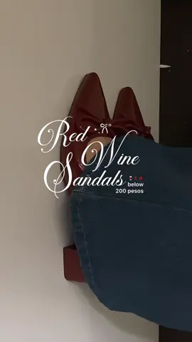 Replying to @Ava ᰔᩚ affordable fashion > splurging 🤭 these red wine sandals under 200 pesos got me shook 😳🤯💋 #redwinesandals #sandals #affordablesandals #redsandals #affordableshoes 