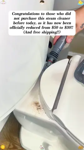 Congratulations to those who did not purchase this steam cleaner before today, as it has now been officially reduced from $50 to $30!! (And free shipping!!)#steamcleaner #cleaner #steamcleaning #cleaningtiktok #tiktokshop #cleaninghacks 