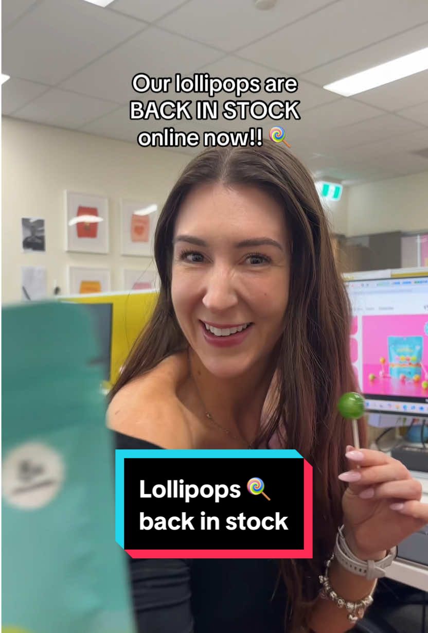This is not a drill!! Our sold out lollipops are back in stock online NOW 🍭🙌