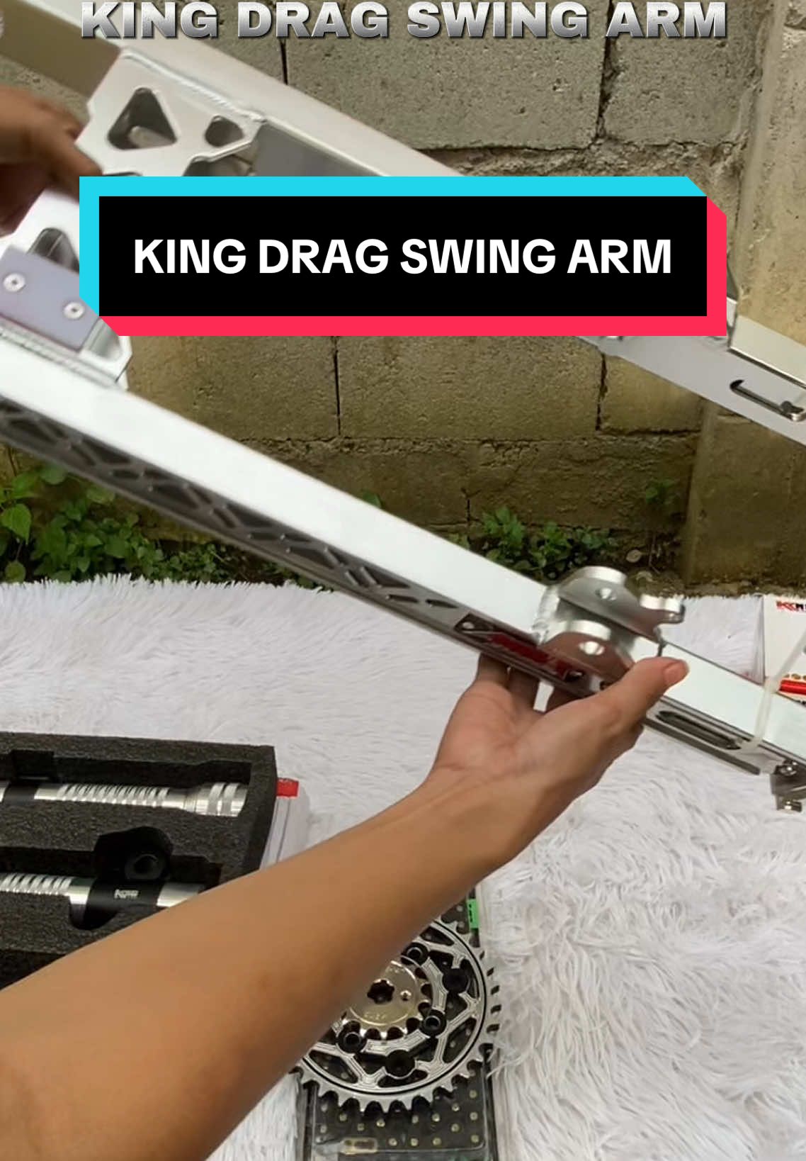 SOLID TO MGA BOSS NITUNG KING DRAG SWING ARM😱🥵 #kingdrag #kingdragswingarm #swingarm #kingdragswingarm #kingdragswingarmplus2  #universal #motorshop2025 #motorshow2025🏍️❤️ #motorcycleaccessories #motorcycle 
