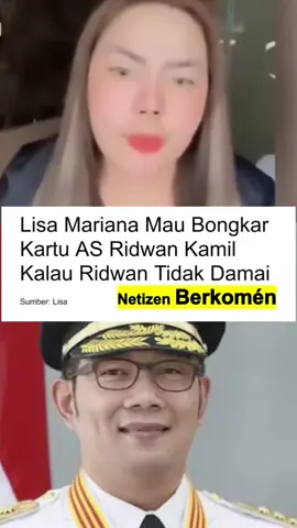 Lisa Mariana ingin damai dengan Ridwan Kamil #lisamariana #ridwankamil 