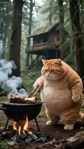 Kekalahan untuk serigala jahat 😹🤣☠️#funnycats #kucinglucu #animasilucu #AIanimation #catvideos 