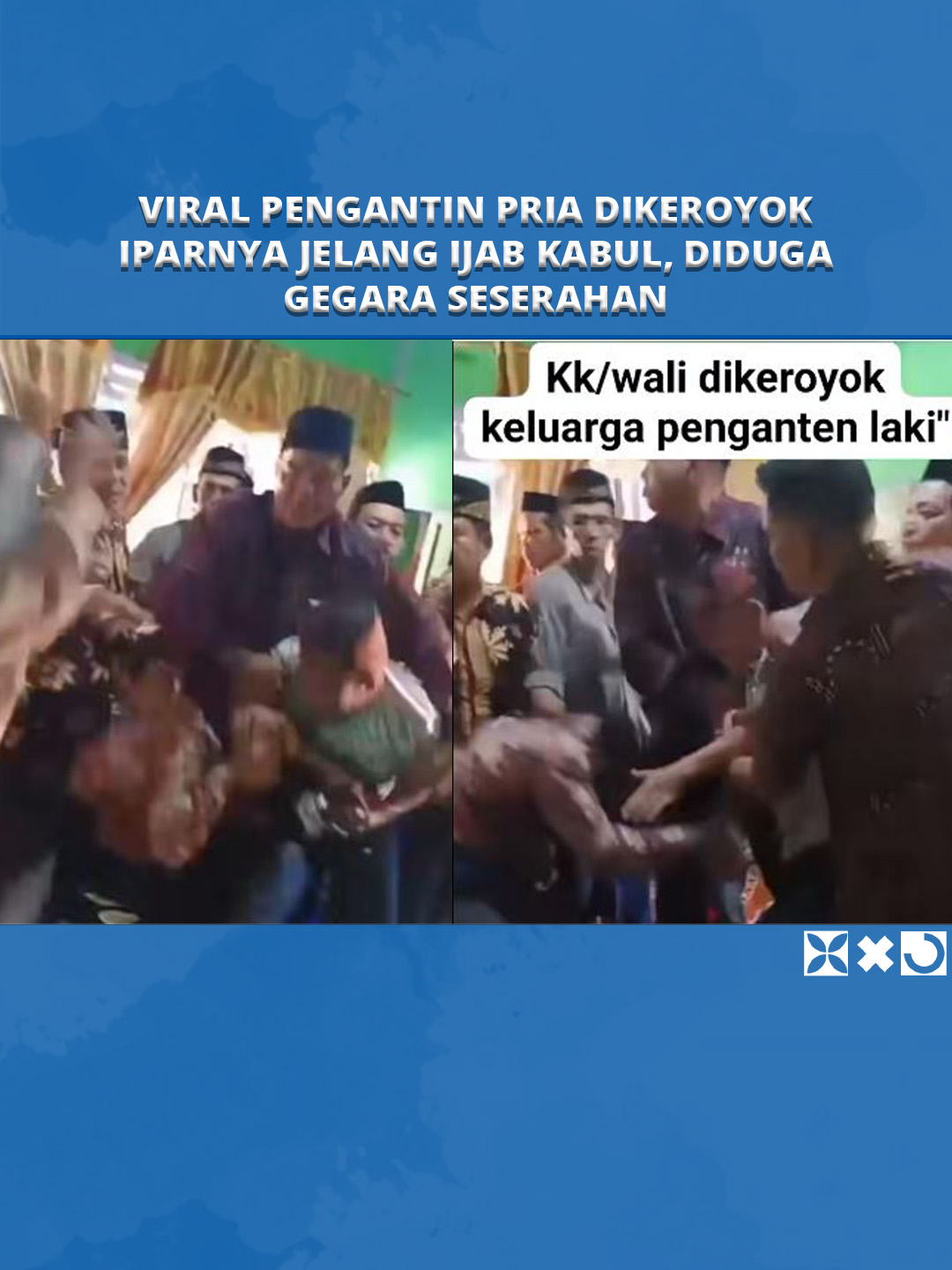 Viral Pengantin di Sumsel Dikeroyok Iparnya jelang Pernikahan, Diduga Dipicu Seserahan Viral calon pengantin di Sumatera Selatan (Sumsel) dikeroyok iparnya jelang pernikahan. Beredar aksi penyeroyokan ini dipicu masalah uang seserahan. Insiden pengeroyokan jelang pernikahan ini terjadi di Desa Talang Pangeran, Kabupaten Ogan Komering Ilir (OKI), Sumatera Selatan. #pengantin #viralvideo #dikeroyok #iparnya #ijabkabul #tribunnewssultra #seserahannikah #viral Program: Tribun Viral Video Editor: Wa Ode Ria Ika Hasana Sumber: Fb/Supri Al Aliq Uploader: