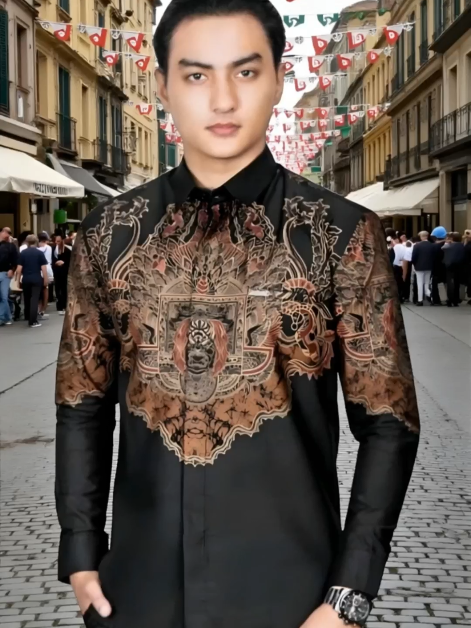 tampil keren dengan batik yang istimewa dari laskala. batik dengan design elegant potongan slimfit motif mewah.bahan lembut adem nyaman dipakai sedap dipandang. #batikpremium #batikslimfit #batikpria #OOTD #gajiansale 