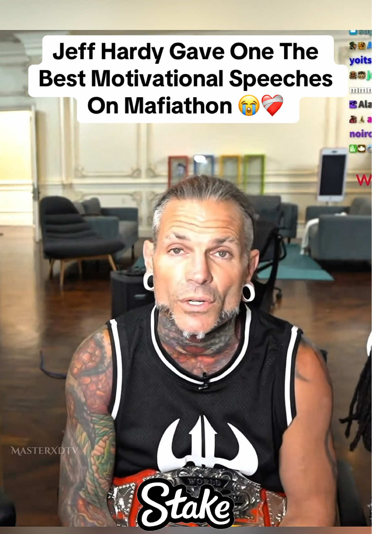 Jeff Hardy Gave One The Best Motivational Speeches On Mafiathon 😭❤️‍🩹 #jeffhardy #hardyboyz #kaicenat #mafiathon3 #fyp 