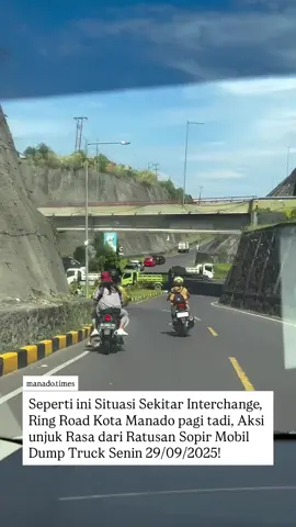 Aliansi sopir dump truck menggelar demonstrasi di DPRD Sulawesi Utara, Senin (29/9/2025) siang.  Ratusan dump truck terparkir di depan kantor DPRD Sulut, Jalan Raya Manado Bitung, Kairagi Satu, Mapanget, Manado.  Truk bertubuh besar diparkir, memakan dua lajur jalan.  Sopir truk berunjuk rasa menyampaikan tuntutan ke DPRD Sulawesi Utara terkait sulitnya mereka mendapatkan solar subsidi.  Karena sulit, mereka sering antre berjam-jam bahkan lebih dari sehari. Salah seorang demonstran mengungkapkan, karena kondisi ini rumah tangga mereka terancam.  🎥 : @garingdiego  Sumber : Tribun.Manado #demo #manado #sulut #fyp 