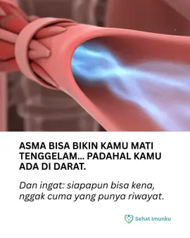 Asma bukan sekadar sesak napas biasa.  Saat serangan datang, rasanya seperti tenggelam… tapi di darat. Serangan asma terjadi ketika saluran napas menyempit drastis. Otot-otot di sekitarnya menegang, dindingnya meradang, dan lendir menumpuk.  Hasilnya: udara nyaris nggak bisa masuk. Pemicunya bisa sederhana dan ada di sekitar kita: 🌫️ Polusi dan asap rokok. 🧹 Debu rumah tangga & tungau. 🥶 Udara dingin. 🏃 Aktivitas fisik berat. 😰 Stres emosional. 🦠 Infeksi virus ringan sekalipun. 🔬 Penelitian di The Lancet Respiratory Medicine (2020) menjelaskan: asma adalah penyakit berbasis imun. Sel imun (eosinofil, mast cell) melepaskan zat peradangan berlebihan, bikin saluran napas super sensitif. 👉 Itulah kenapa serangan asma bisa muncul tiba-tiba, bahkan saat tidur. 💬 Kalau kamu atau keluargamu berjuang melawan asma, jangan tunggu parah.  Konsultasi gratis tentang terapi berbasis imun WhatsApp: 0813-2611-7364 #SehatImunku #Asma #SesakNapas #imunoterapi 