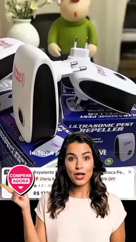 Repelente Eletrônico Ultrassônico contra Moscas, Baratas, Pernilongos, Ratos, Morcegos e seu Vizinho Fofoqueiro. #tiktokshopchegou #repelente #mosquito #rato #insetos 
