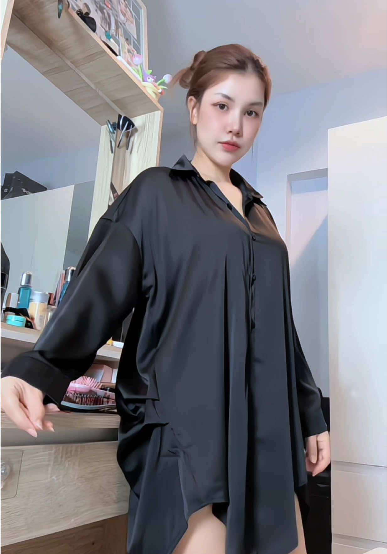 #ชุดนอนสาวอวบ #ชุดนอนผู้หญิง #ชุดนอนใส่สบาย #ชุดนอนแขนยาว #เซ็ต2ชิ้น 