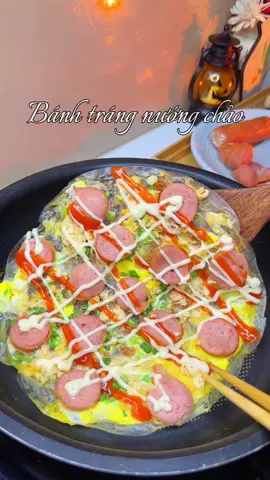 Bánh tráng nướng chảo món ăn vặt yêu thích của tui 😋#nauancungtiktok #anngonnaugon #anvat #banhtrangnuong 