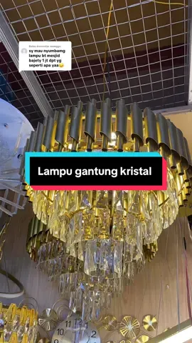 Membalas @monggo #lampu #lampugantung #lampukristal #lampuestetik #mewah