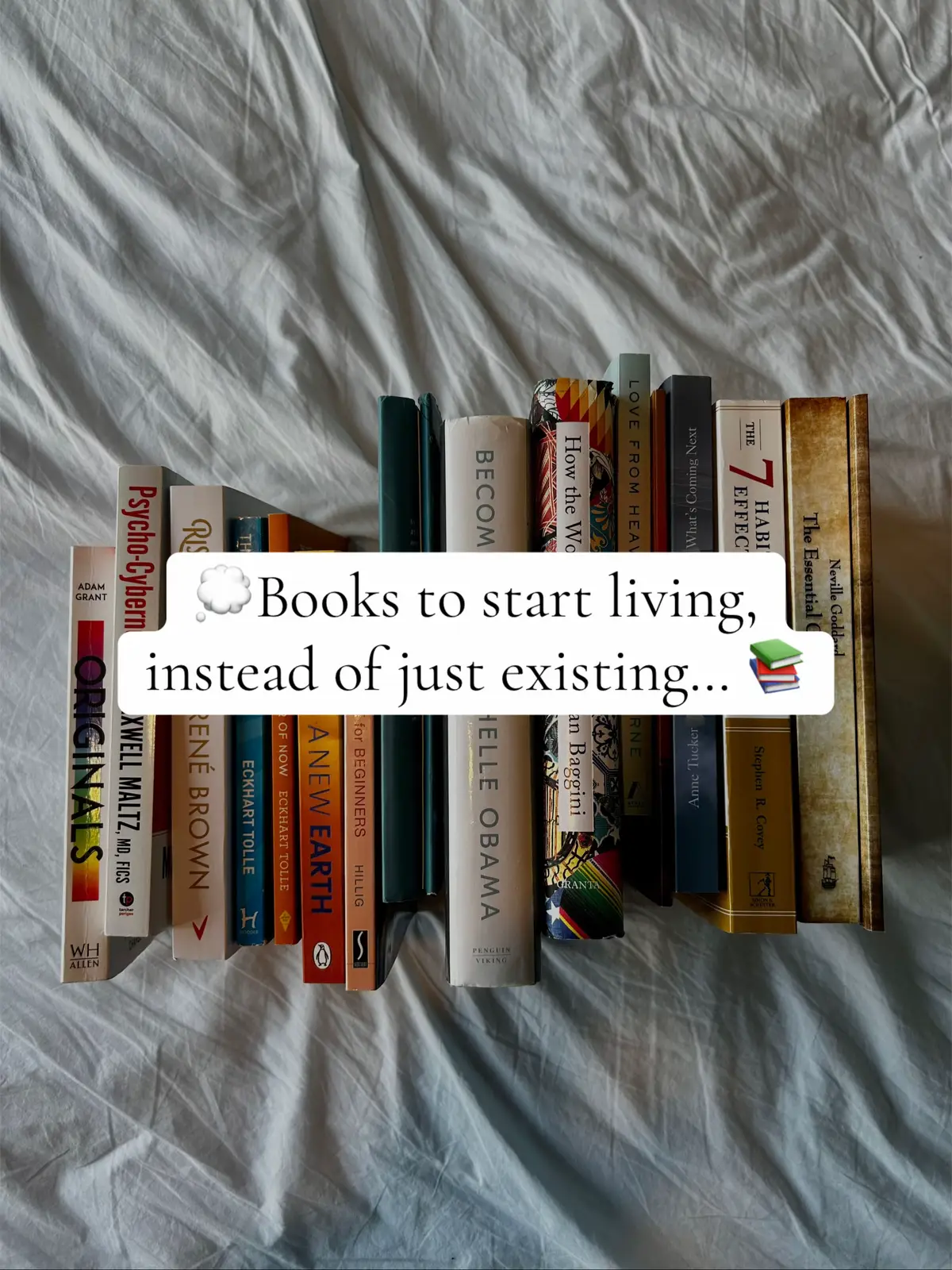These 4 books will actually help you start living your life instead of just existing and reliving the same set programmes. #LearnOnTikTok #thematrix #startlivingyourlifenow #presentmoment #books
