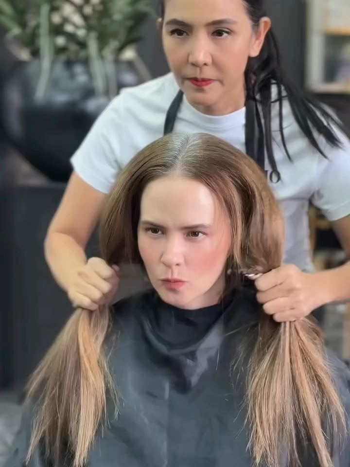 ความงดงามเหนือกาลเวลา คุณ แอน อลิชา#อย่าปิดการมองเห็น #ขึ้นฟีดเถอะ #thailand #เสริมสวย #tiktok #ช่างเป๊กกี้ร้านเส้นผม