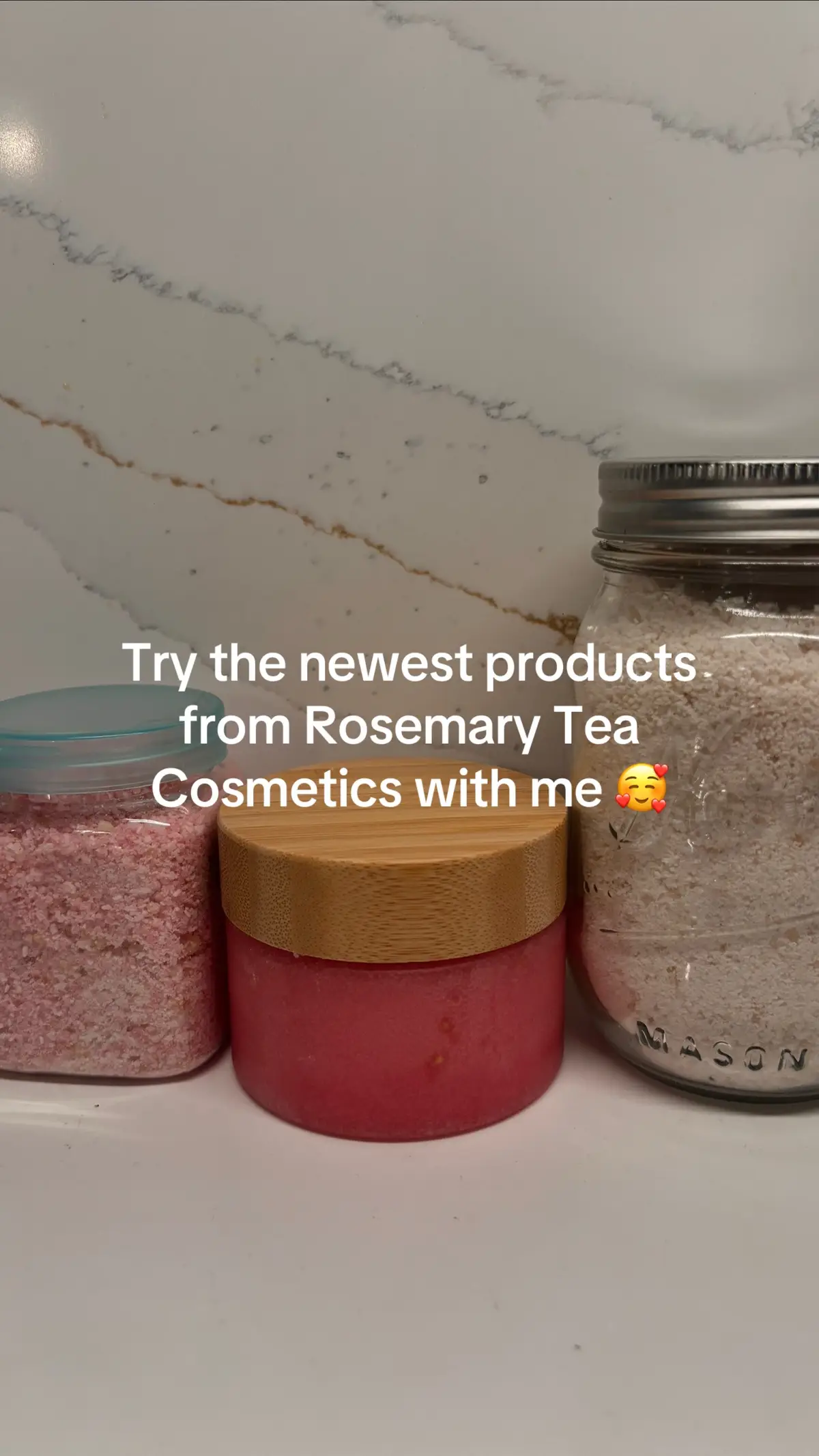 I love the smell of this and it pairs so well with my other products! Look good, smell good, and feel good. The only way fr 😜🫵🏾  @Rosemary Tea Cosmetics inc. #SelfCare #nightroutine #bodycare #sugarscrub #fyp #exfoliation #foryou 