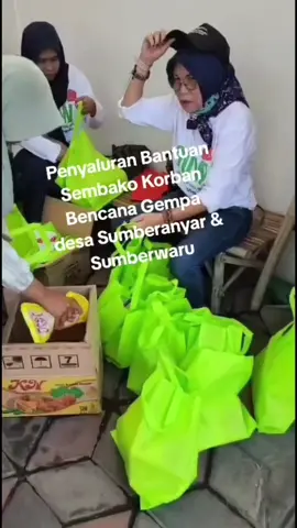 penyaluran bantuan sembako korban gempa sebelum jga sdh menyalurkan bantuan nasi bungkus. #gempabumi #bantuangow 