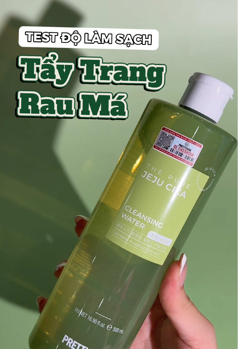 Test Độ Làm Sạch Của Tẩy Trang Rau Má Prettyskin #Prettyskin #prettyskinvietnam #taytrang #rauma #lamsach 