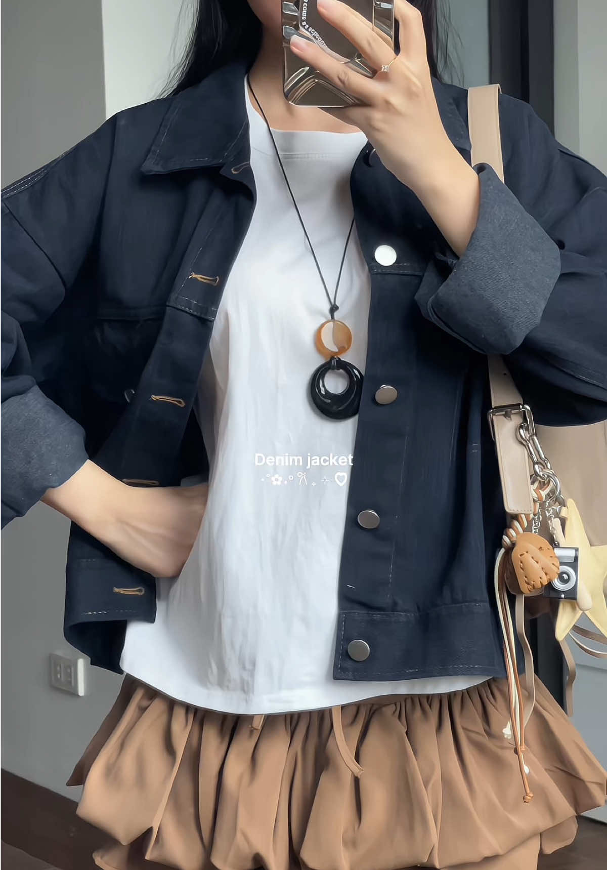 Denim jacket 🧸🍂 #xuhuongtiktok #outfitideas #tipphoido #macdepmoingay #autumnfashion 