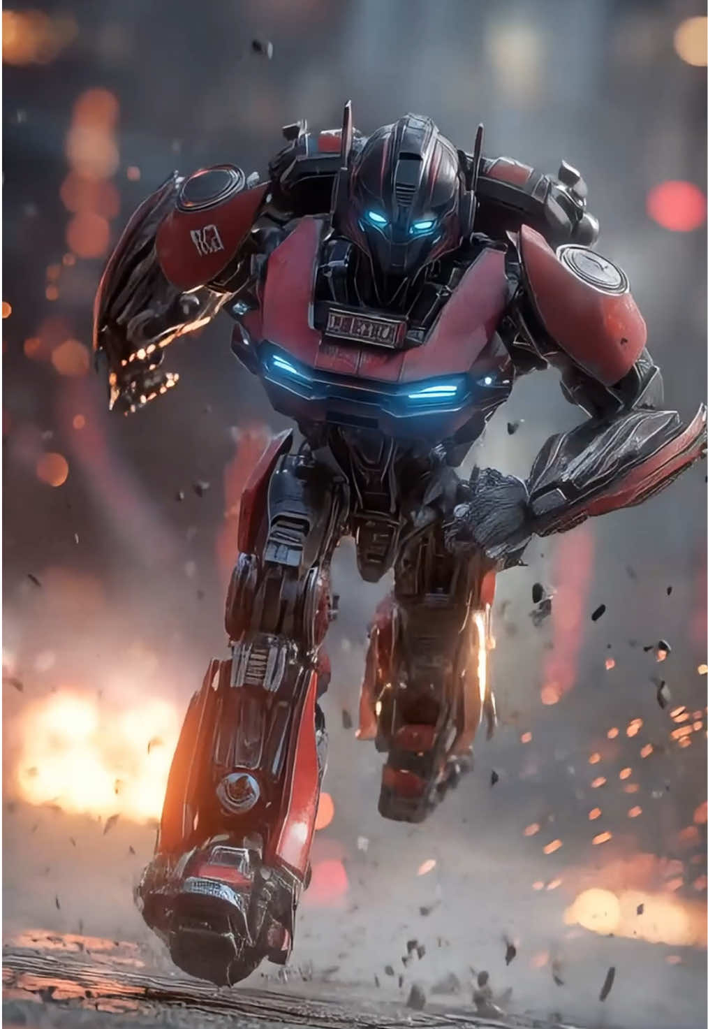 Transformation en TRANFORMERS en plein ❤️ 🤖🦾 #ia #vfx #edit #transformers #effect 