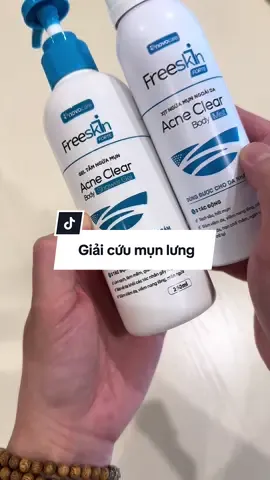 Gel tắm và xịt mụn Freeskin #tueanmommy 