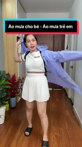 Áo mưa cho bé - Áo mưa trẻ em 4-13 tuổi cao cấp có tấm chắn, kiểu rộng đeo được ba lô, chất liệu an toàn cho bé #aomuachobe #cindythuytichcuc