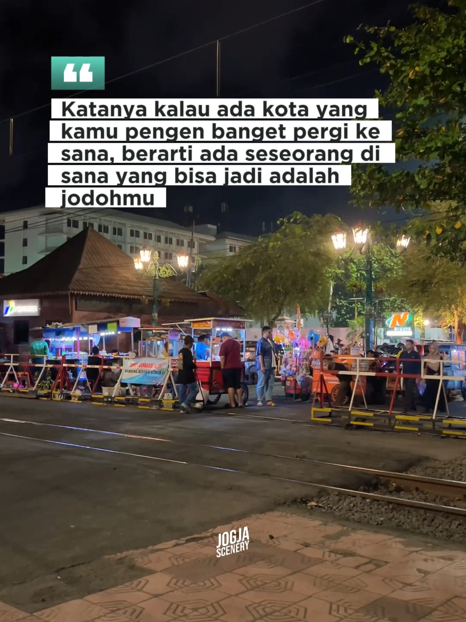 Katanya kalau ada kota yang kamu pengen banget pergi ke sana, berarti ada seseorang di sana yang bisa jadi adalah jodohmu #jogjascenery #jogja #jogja24jam #jogjaistimewa #infojogja