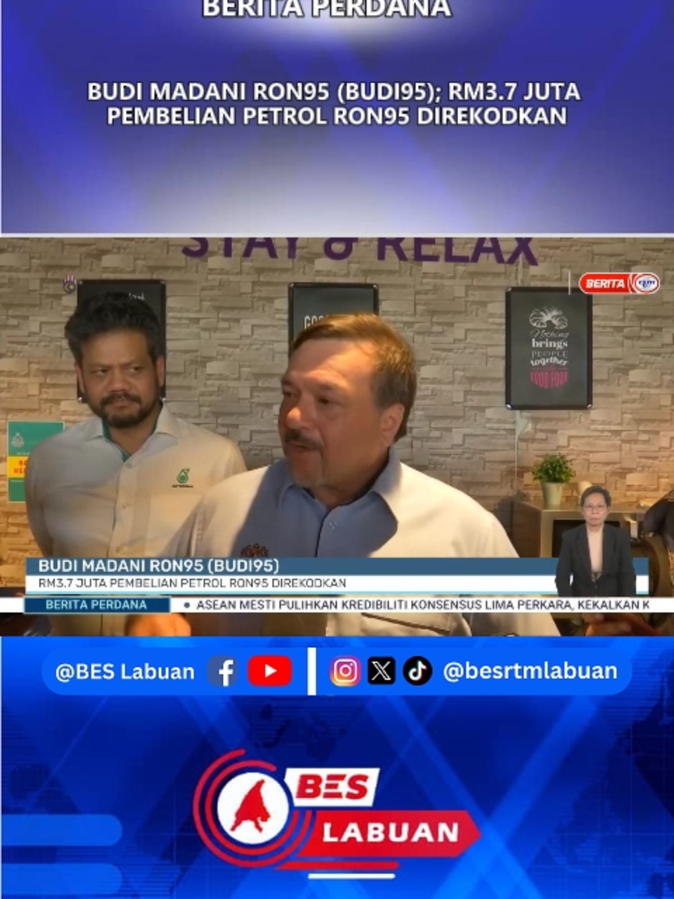 28 SEPT 2025 - BERITA PERDANA - BUDI MADANI RON95 (BUD195) : RM3.7 JUTA PEMBELIAN PETROL RON95 #beslabuan  #beritalabuan