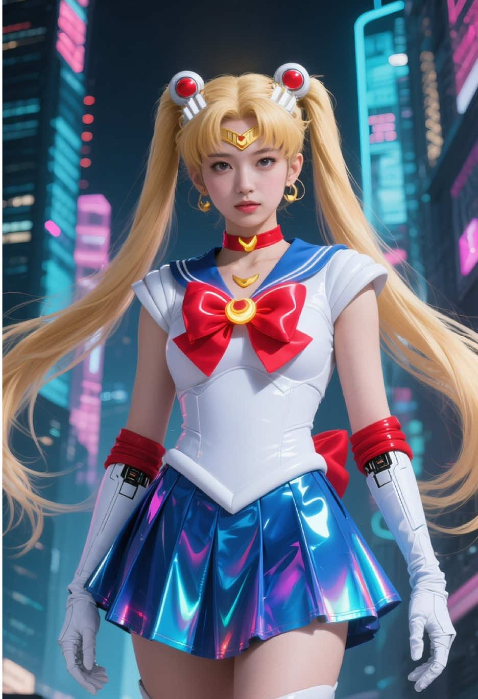 ✨ Para Sailor Guardian kini hadir dalam wujud baru! 🌌 Dari Sailor Moon hingga Queen Serenity, mereka tampil dengan armor futuristik penuh cahaya neon, bergaya cyberpunk Jepang. Close-up sinematik yang memadukan keanggunan klasik dan kekuatan modern. ⚡👑 #SailorMoon #CyberpunkAesthetic #AnimeLiveAction #FuturisticStyle #TokyoVibes