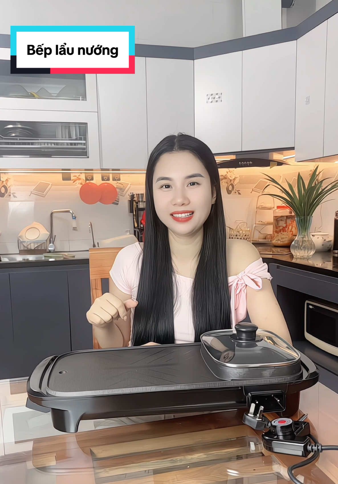 Bếp điện lẩu nướng 2in1 tiện lợn #beplaunuong2trong1 #beplaunuong 
