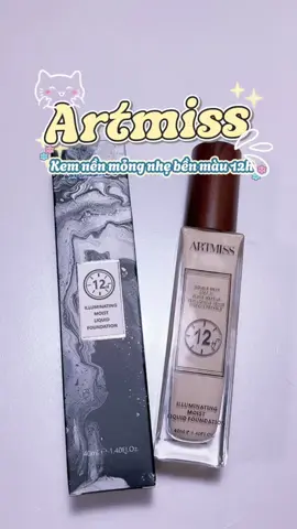 Kem nền mỏng nhẹ bền màu 12h của Artmiss được nhiều makeup chuyên nghiệp sử dụng lắm nè 🥰✨💯👍