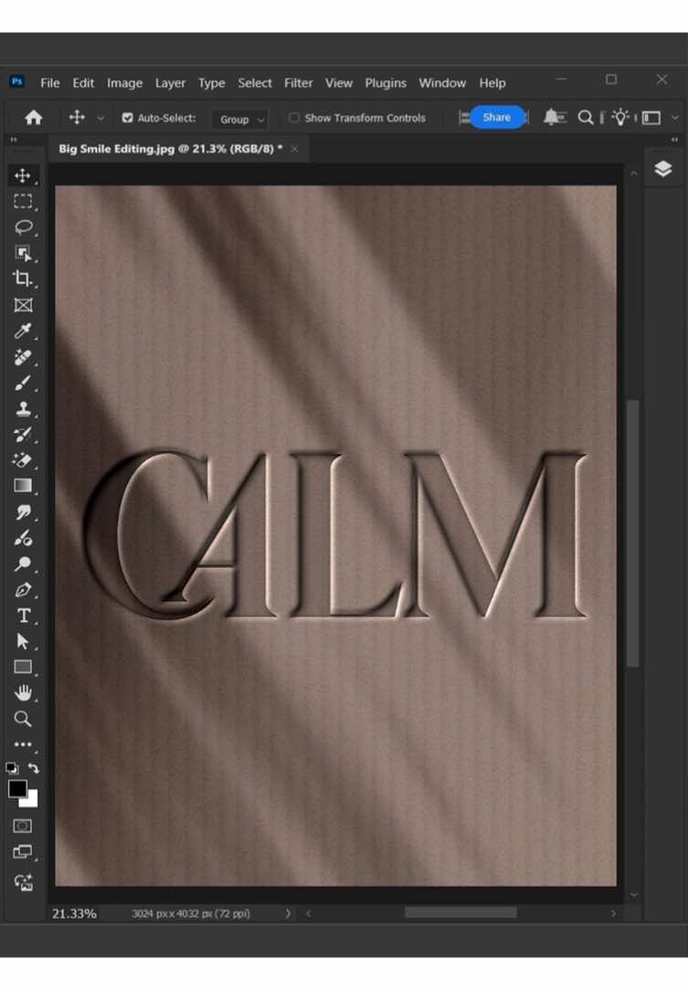 Adobe Photoshop Tips To Create This Debossed Cardboard Effect For Text And Logo #bigsmileediting #photoshop #tutorials #photoshoptutorial #adobephotoshop