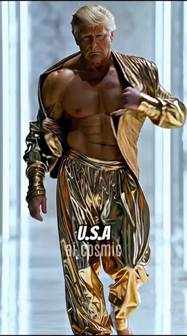 World Leaders Flaunt Their Muscles on the Runway🔥 #donaldtrump #putin #pixverse #pixverseai #italy 