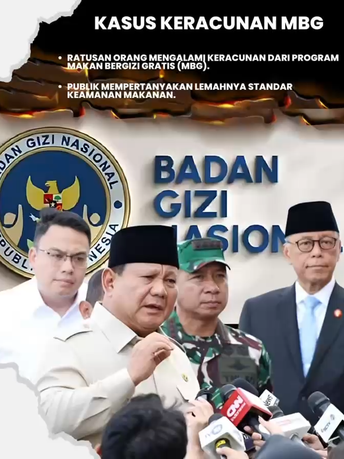 Langkah Tegas Presiden Prabowo Dalam Menangani Kasus Keracunan MBG. #fypp #fypシ #berita #indonesia #StopKeracunannyaJanganMBGnya #rakyat #warga62 #sekolah #mbg #makanbergizigratis #reelsviralシ #kabinetmerahputih #rakyatbersamaprabowo #indonesia🇮🇩 #prabowo #presidenprabowo #beritatiktok #beritaterkini