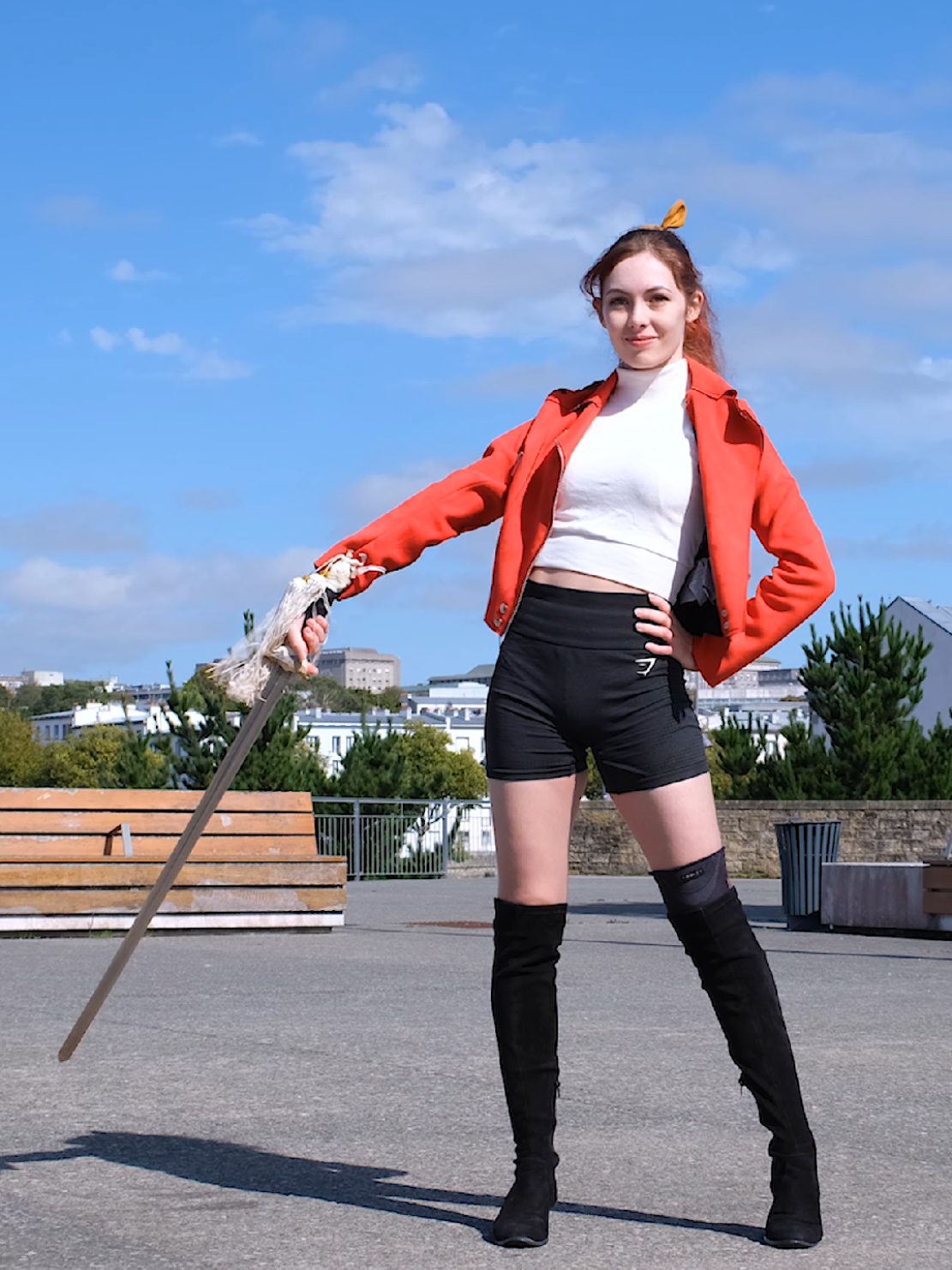 I'm baaaaaack ! 💥 #kpopdemonhunters #rumi #cosplay #martialarts #kungfu 