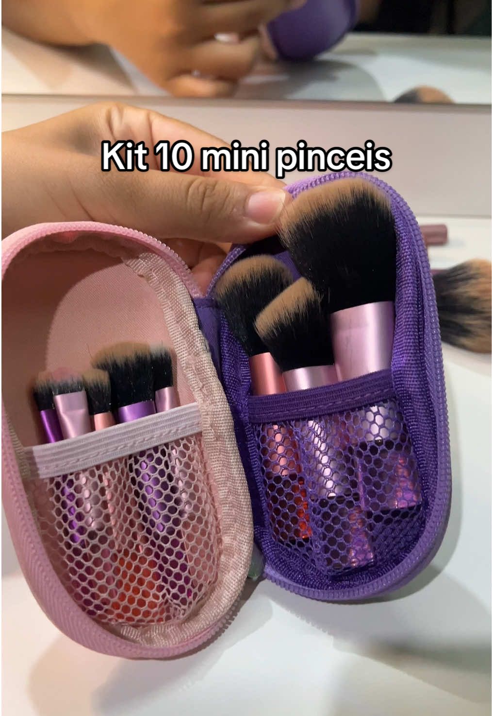 Kit pincéis para viagem baratinho. #make #beleza #pinceisdemaquiagem #maquiagem #makeup 