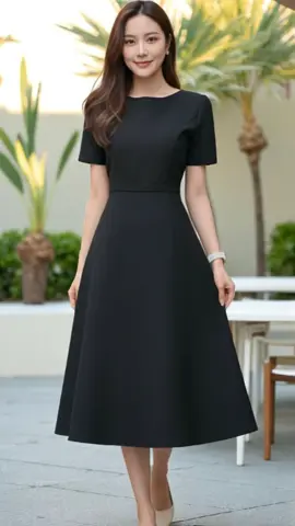 ชุดเดรสสีดำสุภาพผ้าทอชินมัยอัด#เดรส #เดรสสวยๆ #เดรสดำ 