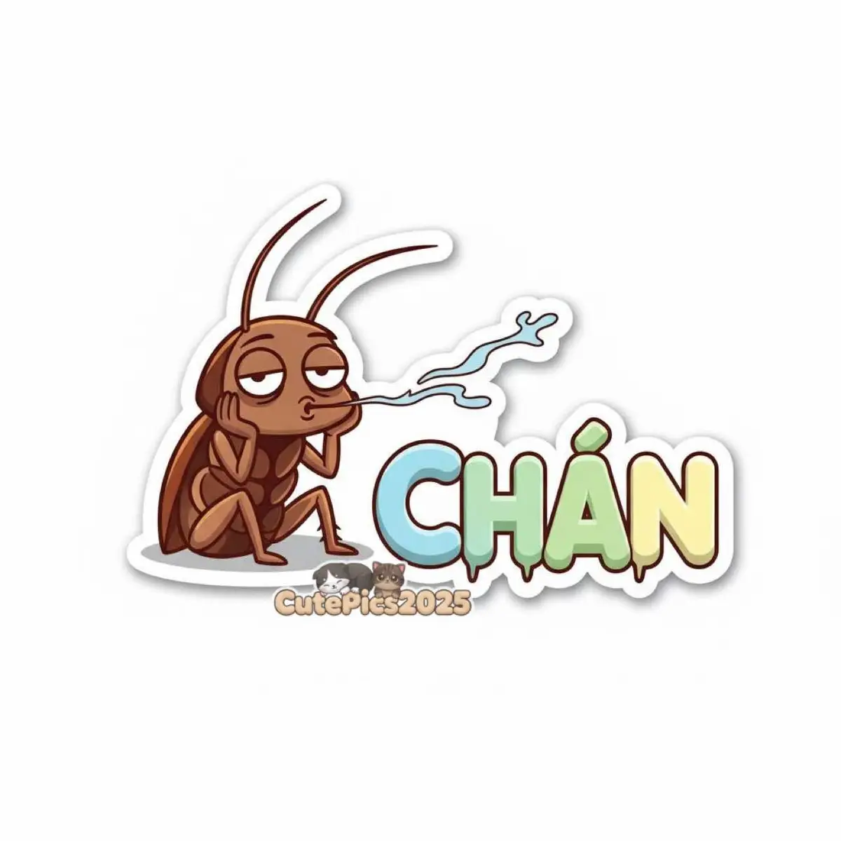 Những nhãn dán biểu cảm dễ thương của chú Gián. Ai sợ thì sợ chứ tui thấy dễ thương 😌 #fyp #xuhuong #chat #stickers #cockroach 