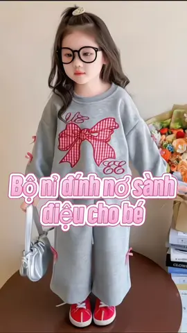 Set nỉ cho bé gái #thoitrangtreem #phoidoxinh #quanaochobe #fashion #outfit 