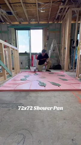 Huge 72”x72” Shower Pan! #remodel #Construction #realestate #DIY #carpentry 