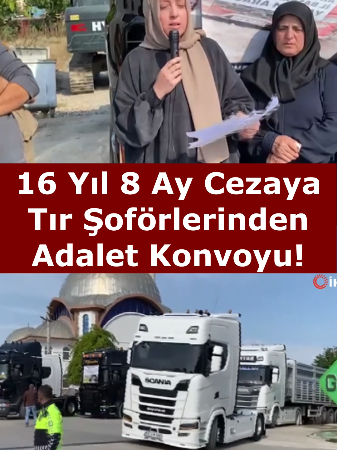 🚛 Samsun’un Kavak ilçesinde tır şoförleri, 16 yıl 8 ay hapis cezası alan arkadaşları için konvoy düzenledi. ⚖️ Adalet çağrısı yapan şoförlere, Mustafa Demir’in eşi Zübeyde Demir de katıldı. 😔 Zübeyde Demir: “Benim eşim de yargılansın, ama haklıca! Biz sadece adalet istiyoruz.” 👉 Devamı Bafra55.net’te ❤️ Beğen • 🔄 Paylaş • 💬 Yorum Yap