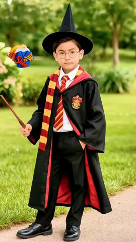 [Full Set] Harry Potter Robe Costume Cape Cloak Halloween Cosplay Gryffindor Slytherin with Tie Scarf Wand School Stage Children's Day Performances Xmas Party Cosplay loverseasl House Costume Set #costume #kids #kidswear #OOTD #harrypotter 