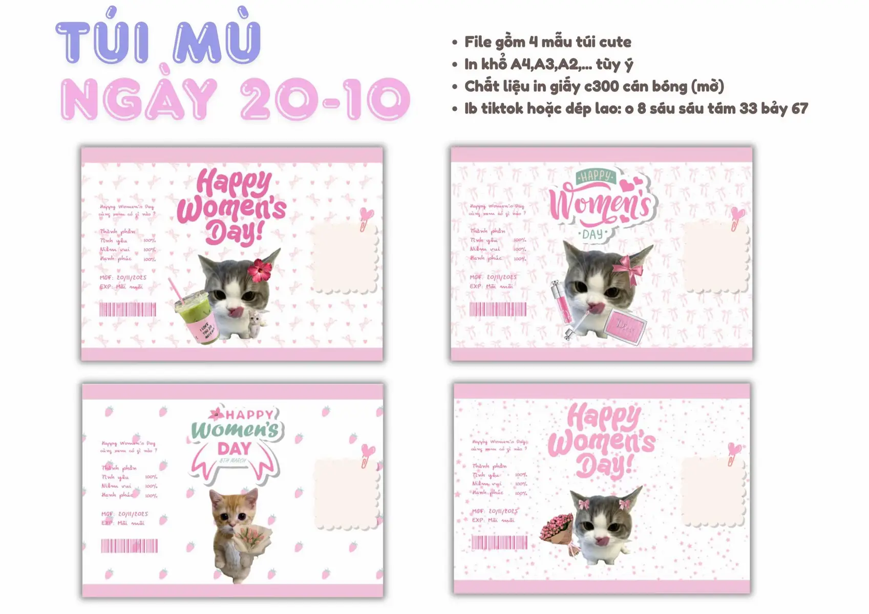 File túi mù làm box quà cho các bạn nữ đáng yêu ạ #happywomensday #boxqua #tuimu #viral