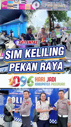 Pelayanan SIM Keliling Pekan Raya Pasuruan. Pelayanan prima diberikan Satlantas Polres Pasuruan dengan SIM keliling yang berada di area pekan raya dalam rangka hari jadi Kabupaten Pasuruan. Bagi kamu yang ingin memperpanjang masa aktif SIM, buruan datang ke Taman Candra Wilwatikta ya Sobat. Tentunya dilayani oleh petugas yang ramah dan murah senyum. Yuk tertib administrasi berkendara dengan memperpanjang SIM kamu. Polri Untuk Masyarakat. Polantas Presisi Wujudkan Indonesia Maju. 👮🏼👮🏼👮🏼 #satlantaspolrespasuruan  #humaspolrespasuruan #ditlantaspoldajatim #polantasjatim #poldajatim          