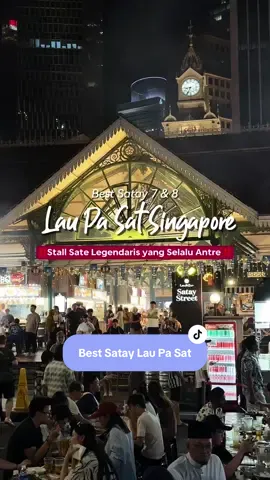 Rela antre demi sate di Lau Pa Sat Singapore 🇸🇬 . Ke Singapore gak afdol rasanya kalo gak ke Lau Pa Sat, apalagi di malam hari & cobain sate khas-nya.  . Kalo aku sihh selalu ke stall 7 & 8. Gpp antre, karena udah pastiiii paling dicariii, mau tau kenapa? . 📍 Best Satay 7 & 8 @bestsataysg  Lau Pa Sat Satay Street; Boon Tat St, Singapore  . #laupasat #laupasatsingapore #sataystreetsingapore #bestsatay7and8 #sataystreetlaupasat @Best Satay 7 & 8 