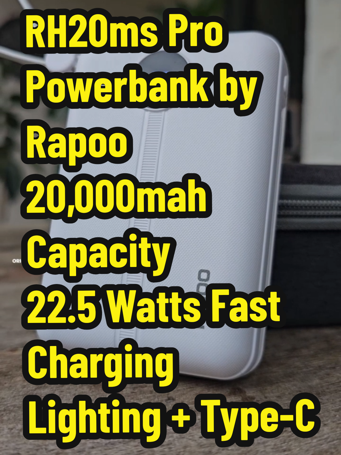 RH20ms Pro Powerbank by Rapoo!  Maliit, compact pero halimaw sa capacity. Supported na din to ng 22.5 Watts Fast Charging kaya hindi ka na mag-aantay ng matagal. #powerbank #highcapacity #fastcharging #Tech #gadgets 