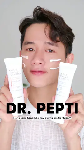 Dùng kem chống nắng thì mọi người chọn dưỡng ẩm nhẹ nhàng hay nâng tone hồng hào 😉 #drpepti #sunscreen #toneup #hydrating #kemchongnang @DR PEPTI VIETNAM @Dr.Pepti 