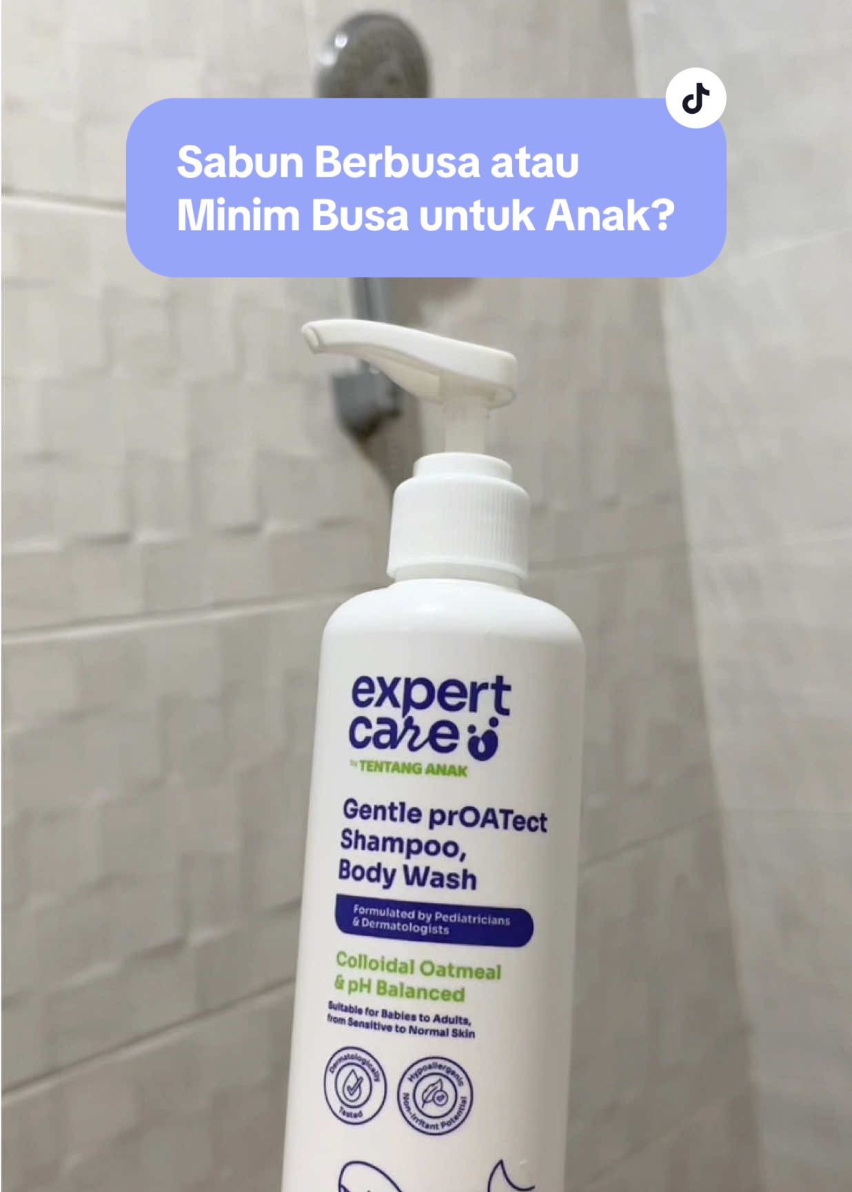 Dulu juga sempet terpikir, sabun makin banyak busa = makin bersih. Ternyata justru lebih baik sabun minim busa buat kulit anak yang masih sensitif 🤔 2in1 Shampoo & Body Wash dari Expert Care punya kandungan dengan perlindungan terbaik buat kulit anak 💜 #paydaysale #sabunanak #skincareanak #skincarebayi #perawatankulitbayi 