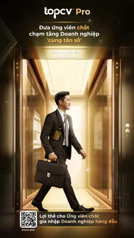 TopCV Pro | Chọn đúng tầng – Chạm đúng tầm ⬆️ Sự nghiệp như chuyến thang nhiều tầng: có tầng tích lũy kinh nghiệm, có tầng thử thách bản lĩnh và có tầng sự nghiệp chạm tầm cao. TopCV Pro hiểu rằng, để tài năng thực sự tạo giá trị Ứng viên chất cần khẳng định dấu ấn ở tổ chức xứng tầm. Bằng hệ chuẩn tuyển dụng tinh chọn, TopCV Pro mở ra chuyến thang 