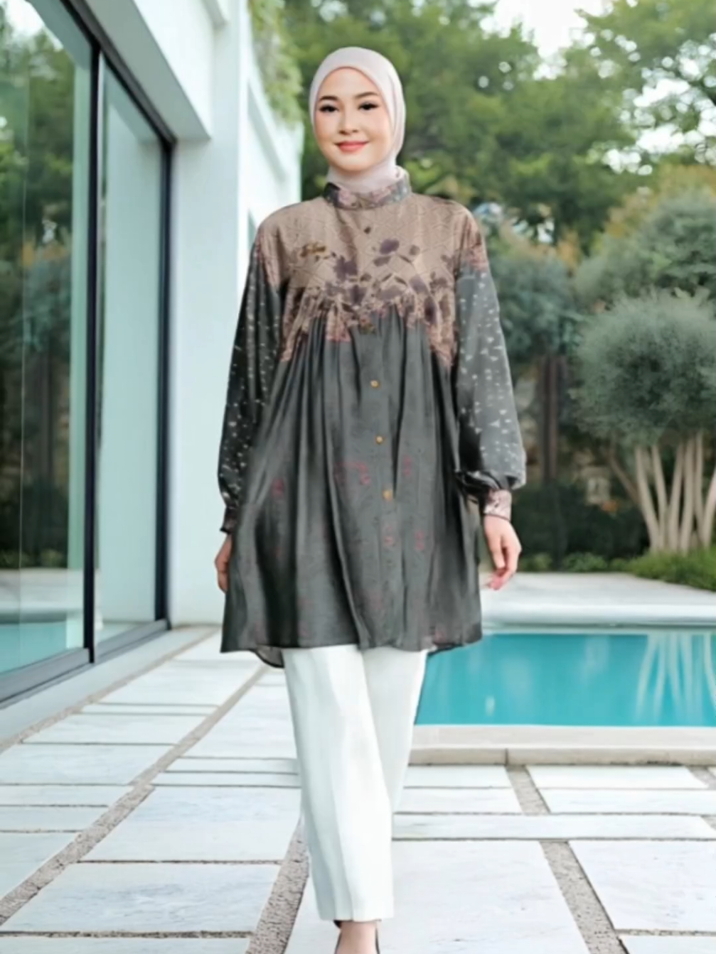 Stala Tunik Wanita Silk Motif Batik Fashion Muslim Baju Atasan Kantor Kondangan Formal #tunikkekinian #tunik #tunikmurah #atasanwanita #gajiansale 